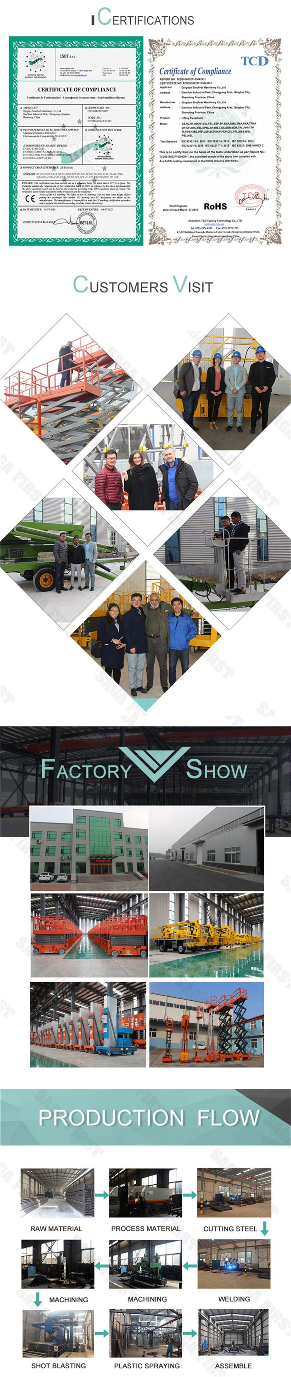 Factory Manufacture Various Portable Mini Rise Scissor Lift Platform Price