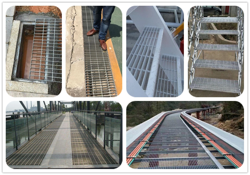 Hot DIP Galvanized Plain Bar Grating Flat Bar and Twisted Bar Drain Cover Catwalk Grid Platform Metal Walkway Platform