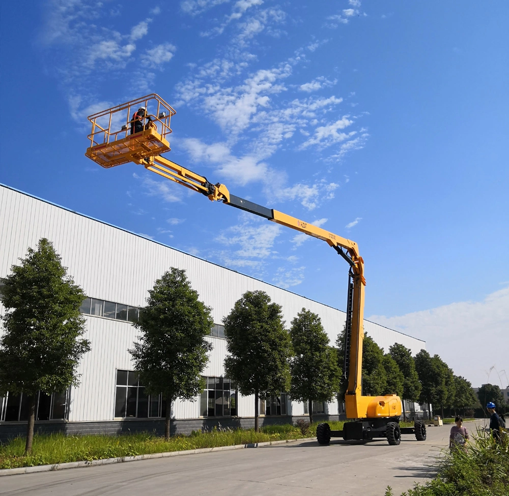 38m Telescopic Pickup Truck Boom Lift Small Articulating Boom Lift Adjustable Work Platform Portable