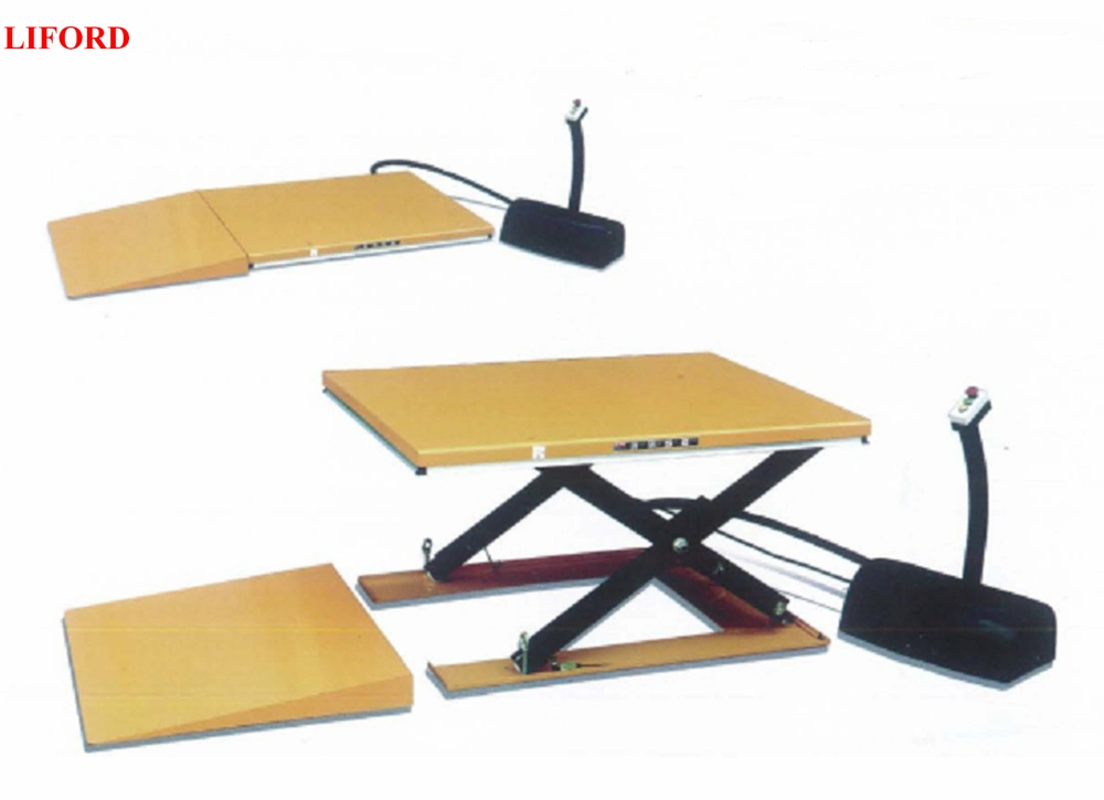 Low Profile Static Electric Lifting Platform with Ramp 1000kg Hy1002