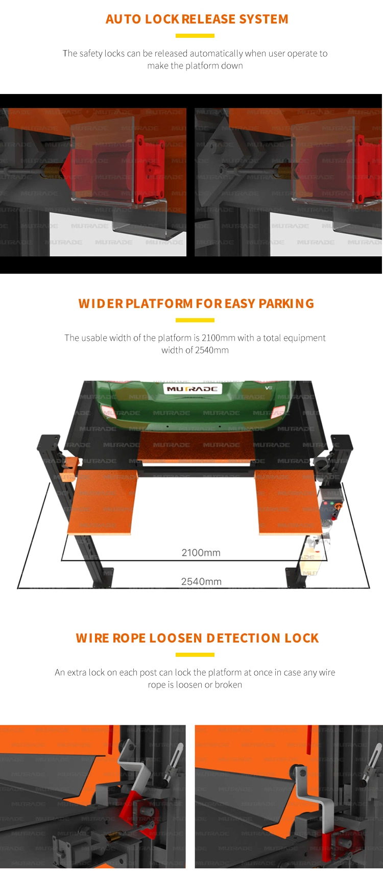 Easy Stacker Hydraulic Parking 3600kg SUV Storage Car Lifting Platform