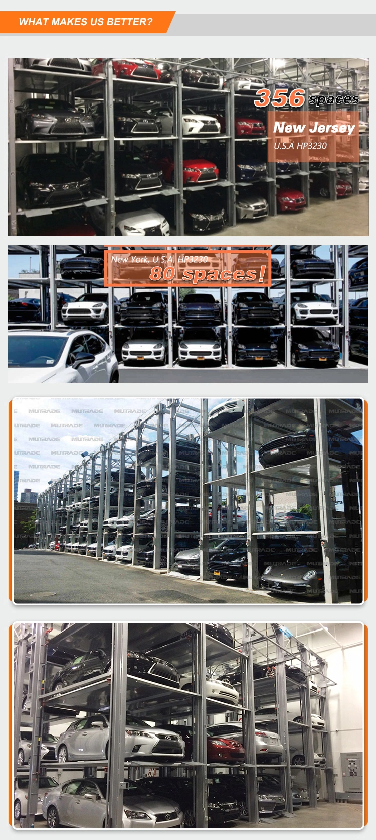 Hydraulic Driven Vertical Stacker Compact Car Parking Platform