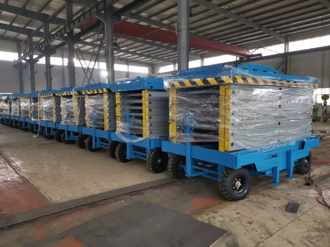 High Quality Battery Power Electric Self Propelled Crawler Tracked Scissor Lift Platform