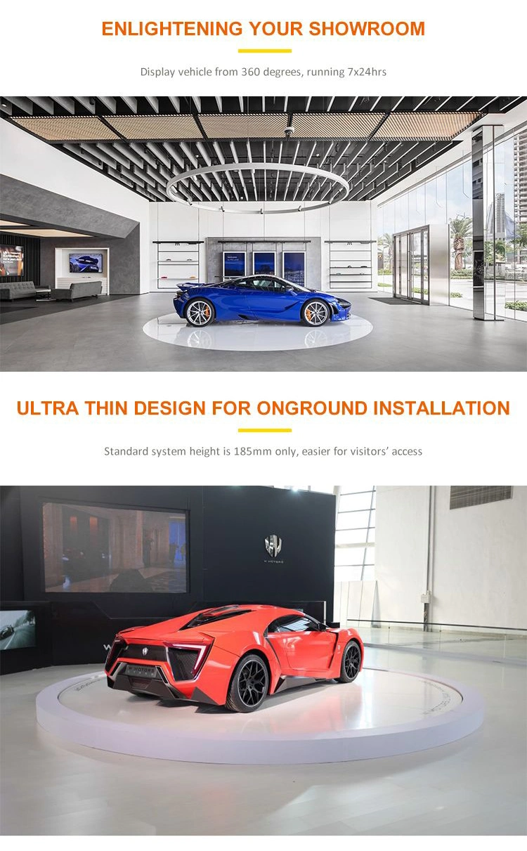 2-5 Tons Motorized 18cm High Customizable Car Rotating Platform for Car Display