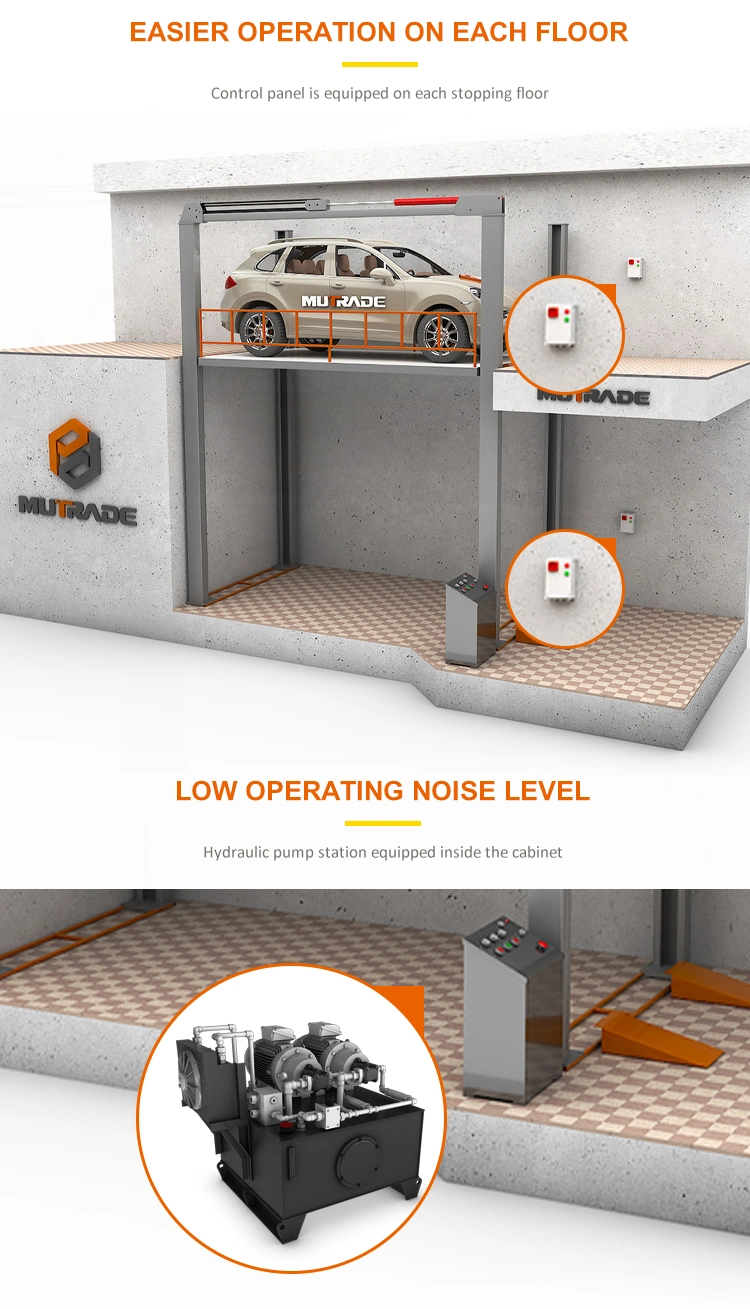 Custom-Made 4 Post Type Floor to Floor Elevator Car Lifting Platform