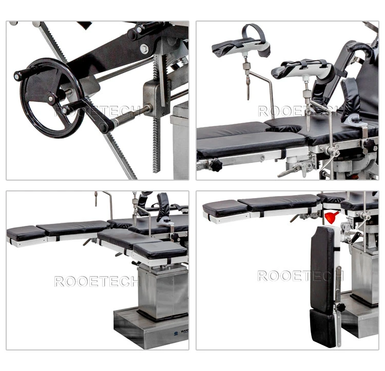 304 Stainless Steel Hot Sale Multi-Function Surgery Manual Hydraulic Theatre Table Operating Room Ot Surgical Table