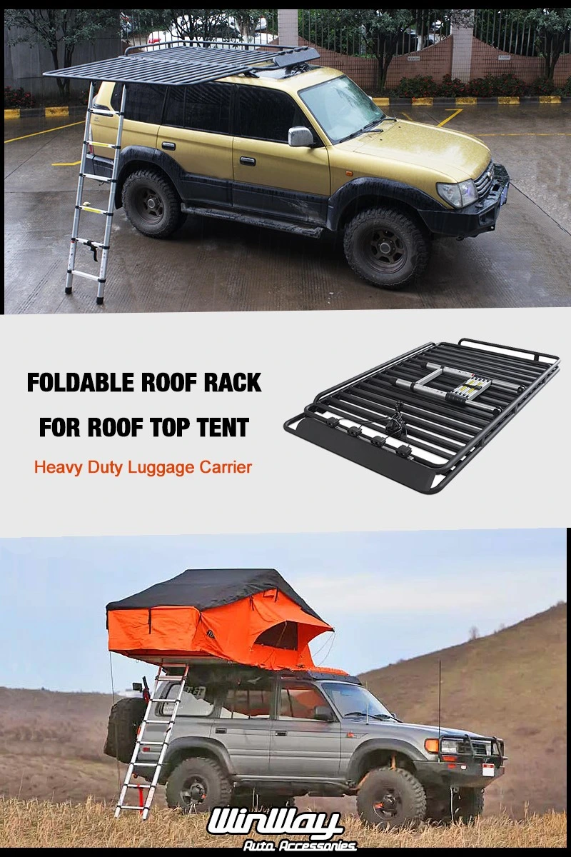 High Strength Steel Foldable Camping Platform for Top Roof Tent