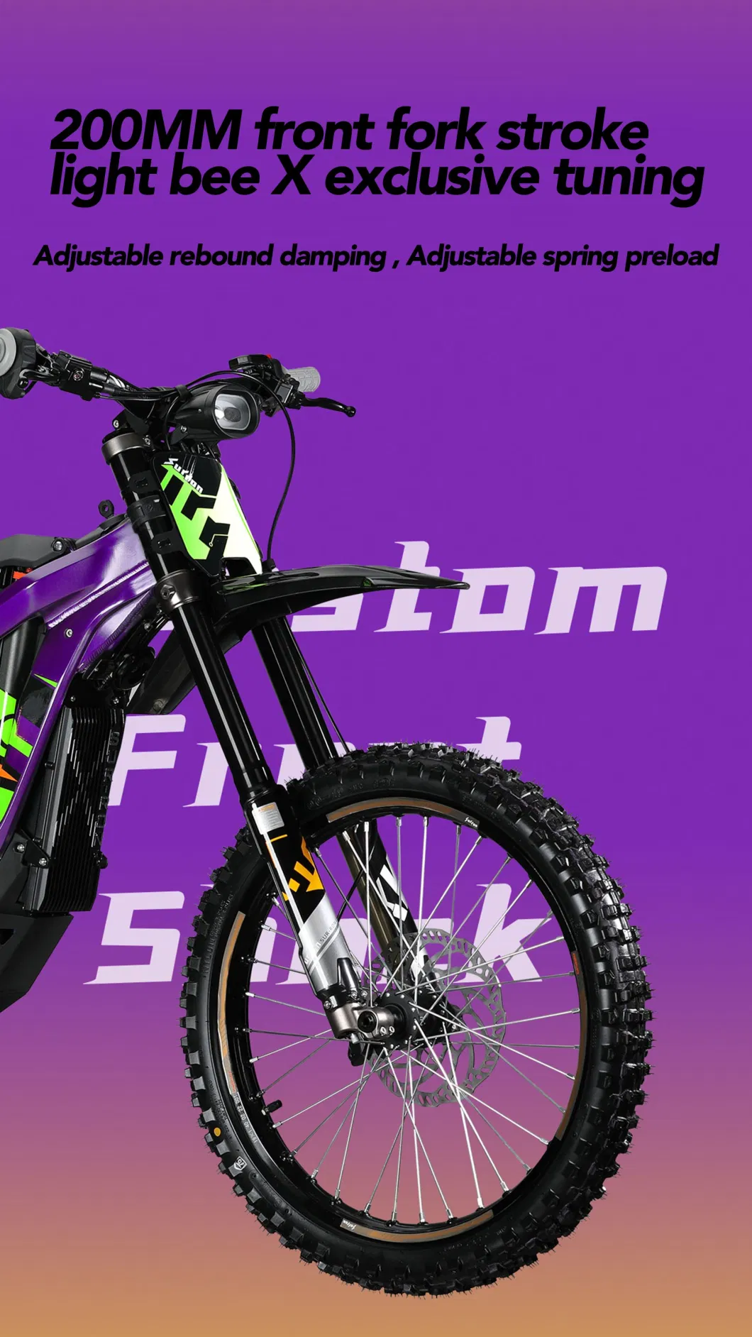 2023 Popular High Performance 6000W Offroad Ebike Surron Light Bee X