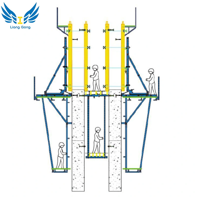 Steel Formwork Concrete Construction Shaft Beam Platform for Concrete Casting of Shaft High-Rise Buildings