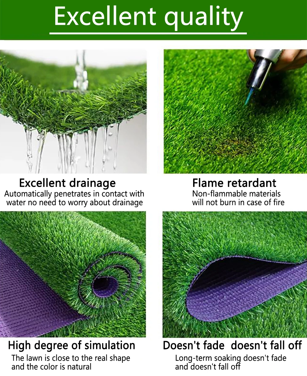 Avoid Filling Sandstone Cinsect-Resistant Well -Permeable Synthetic Turf for Outdoor Landscape