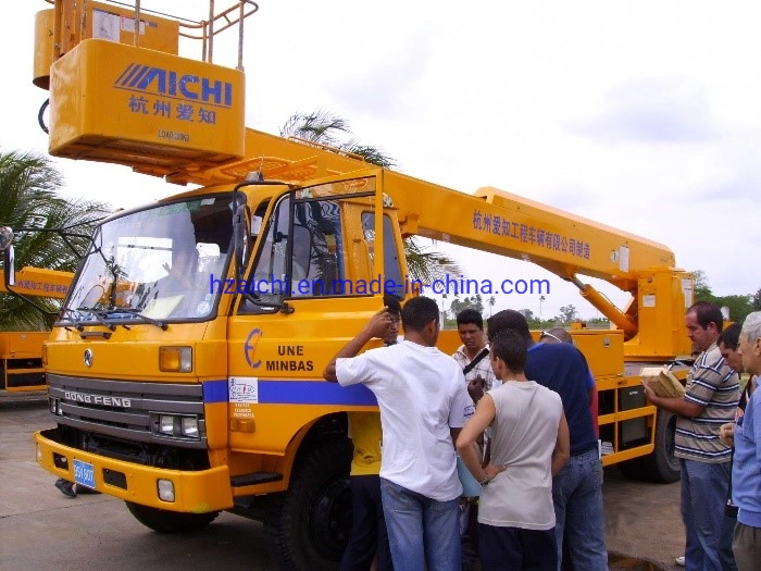 Aichi Brand Construction Boom Isuzu Pickup Truck 12.4m Mounted Fiberglass Insulated Aerial Work Platform