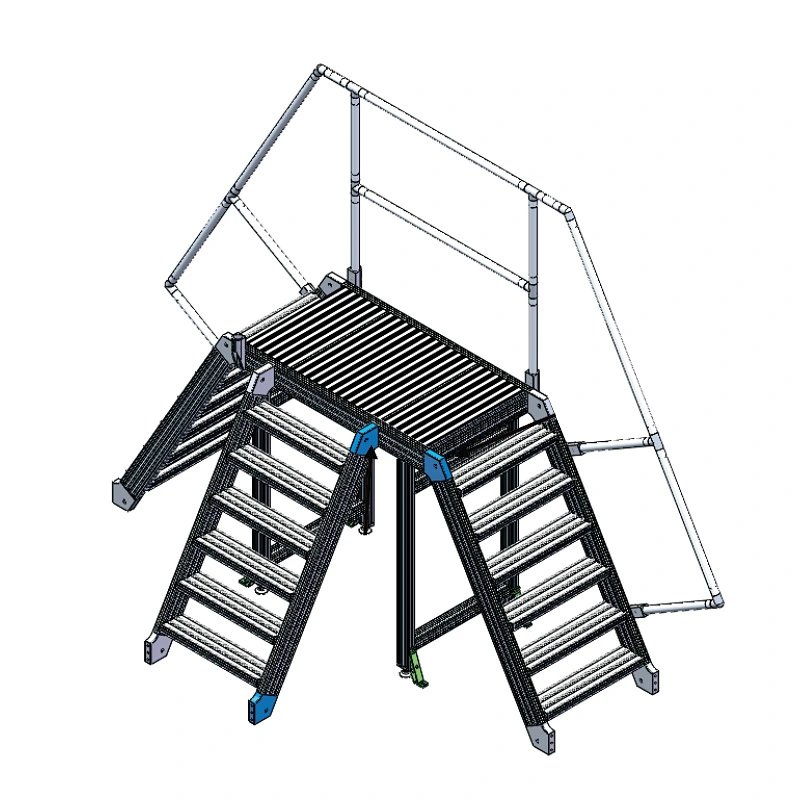 Aluminium Machine Maintenance Platform Ladders Assembly Step Walkway Platform