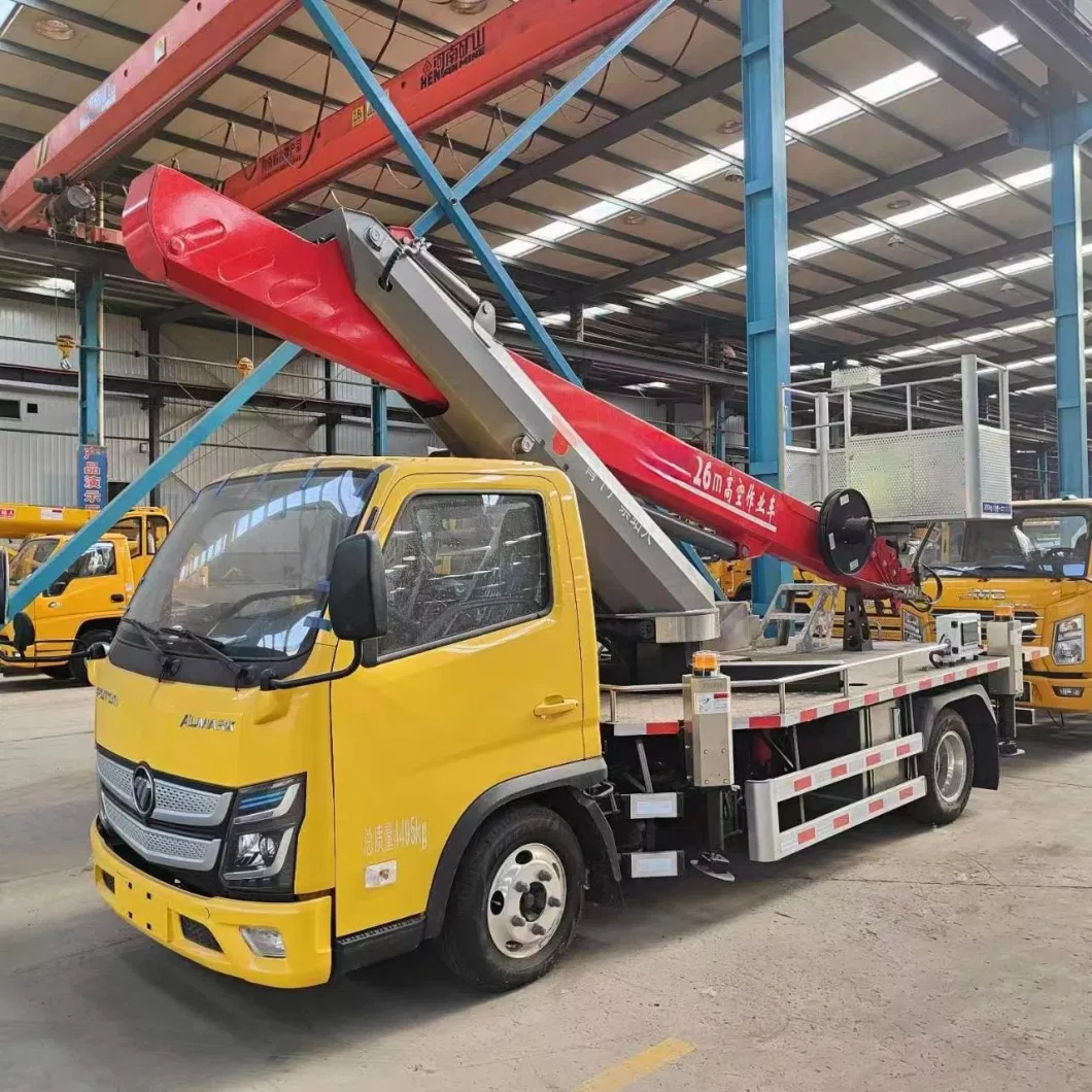 40m 45m 50m Fruits Pick up Truck Electric Mobile Boom Lift Cherry Picker with Aerial Work Platform Truck Hydraulic Aerial Cage Self-Propelled Telescopic Booms