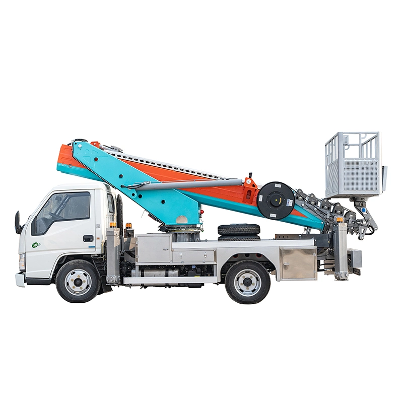 28 Meters Straight Arm Blue Aerial Work Car Street Light Maintenance Car Engineering Climbing Operation Platform Truck