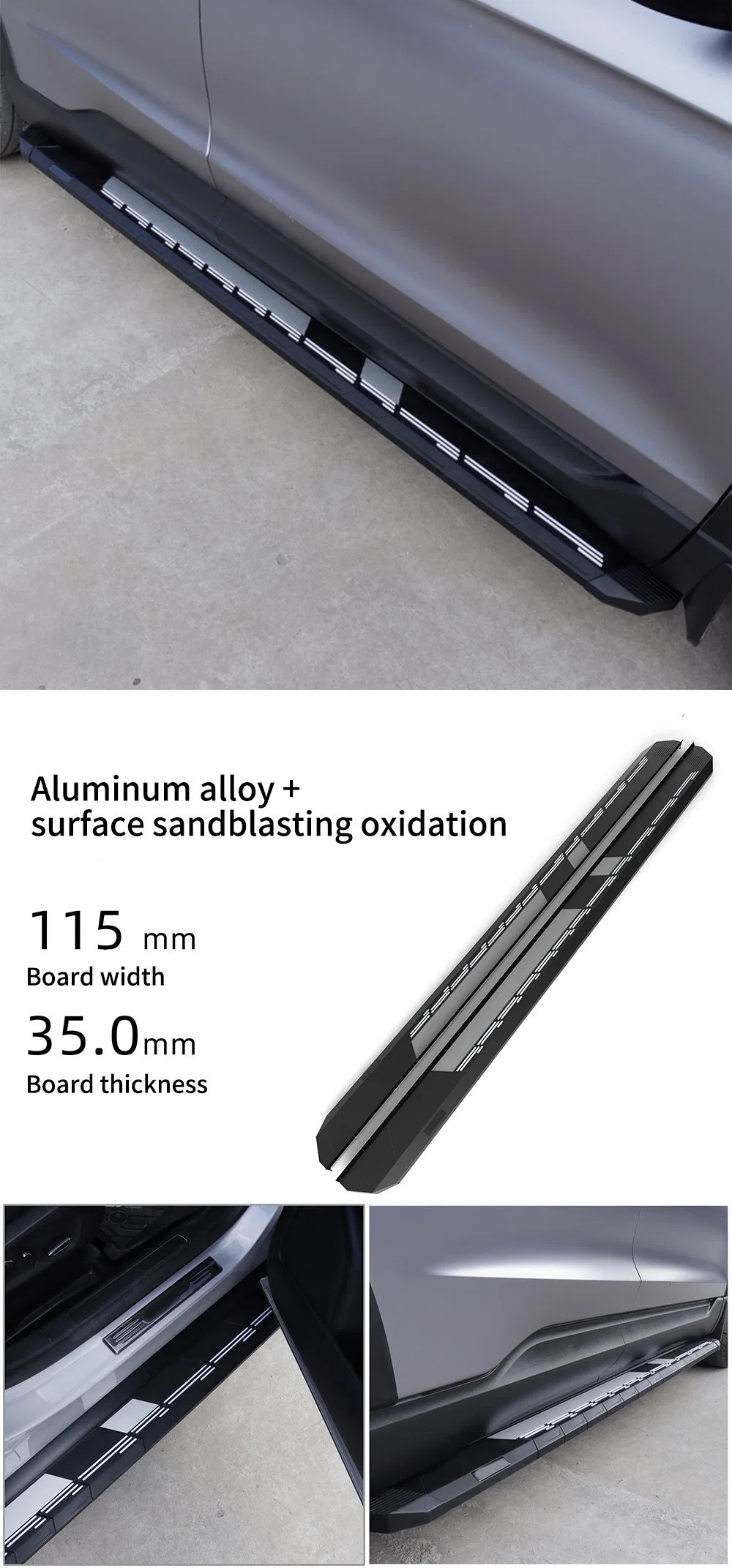Car Exterior Accessories Side Foot Step Pedal Running Boards Side Step for Toyota Hilux Vigo Revo