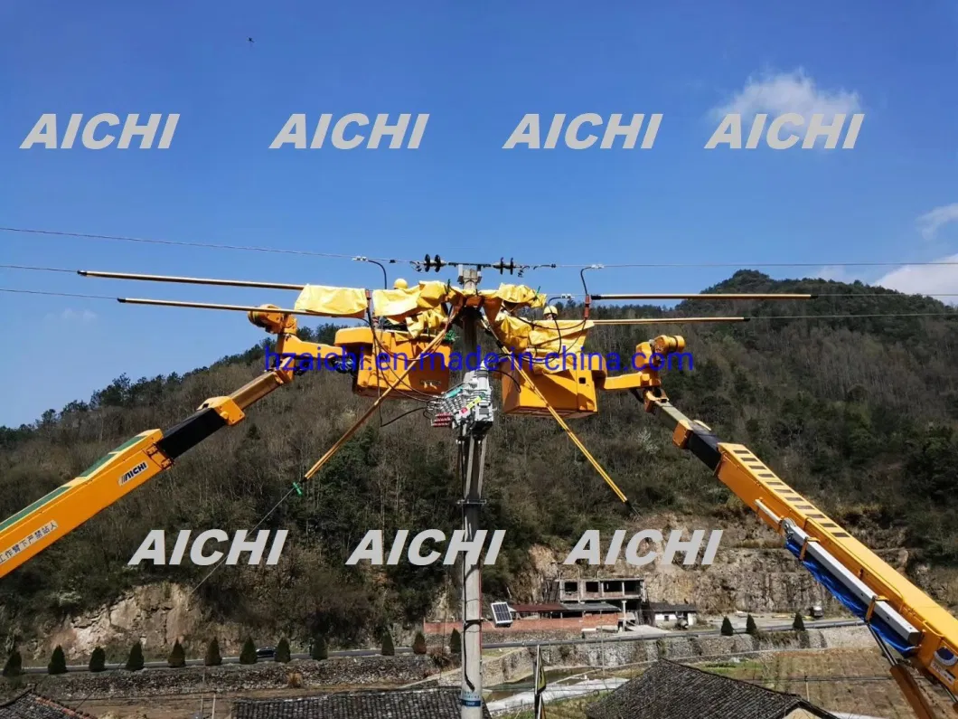 Isuzu Pickup Truck 12.4m Mounted Fiberglass Aichi Brand Construction Boom Insulated Aerial Work Vehicle Platform