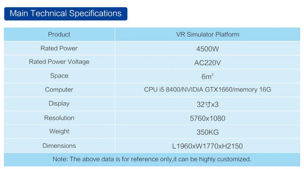 Vr Electric Cylinder Dynamic Platform