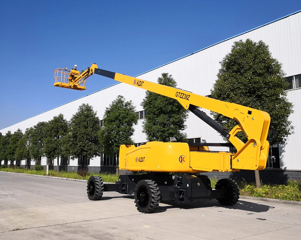 38m Telescopic Pickup Truck Boom Lift Small Articulating Boom Lift Adjustable Work Platform Portable