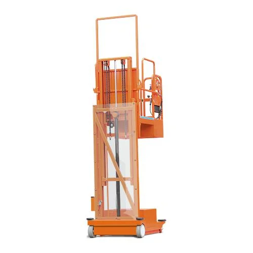 Chinese Brand 11m Single Mast DC Power Push Around Lift Platform for Sale.