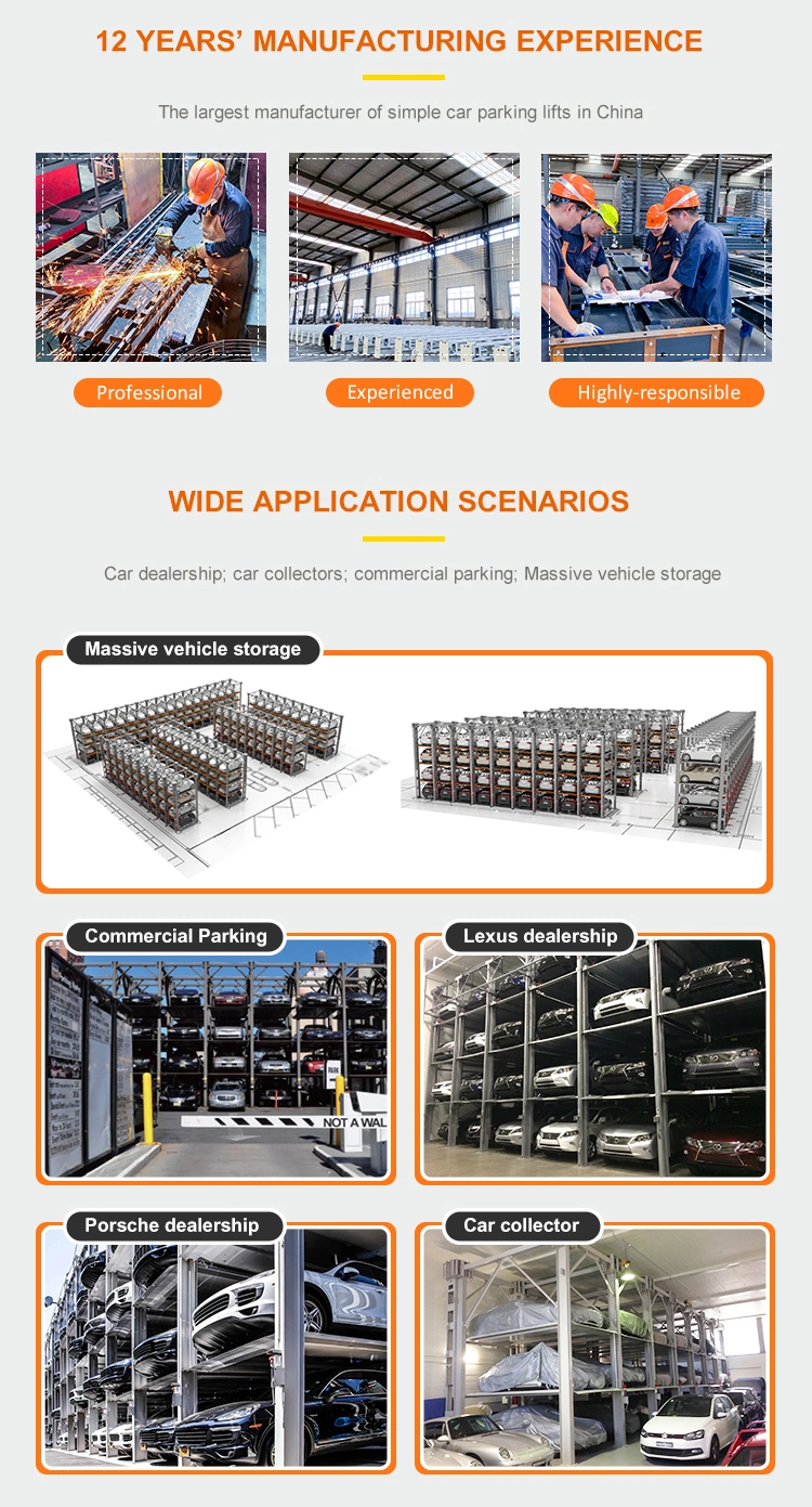 Hydraulic Driven Vertical Stacker Compact Car Parking Platform