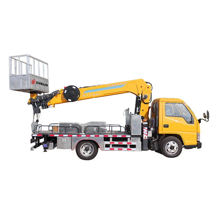 28 Meters Straight Arm Blue Aerial Work Car Street Light Maintenance Car Engineering Climbing Operation Platform Truck