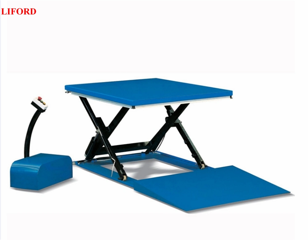 Low Profile Static Electric Lifting Platform with Ramp 1000kg Hy1002