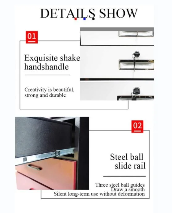 Iron Art Vertical Metal 5 Drawer Office Storage Steel Filing Cabinet