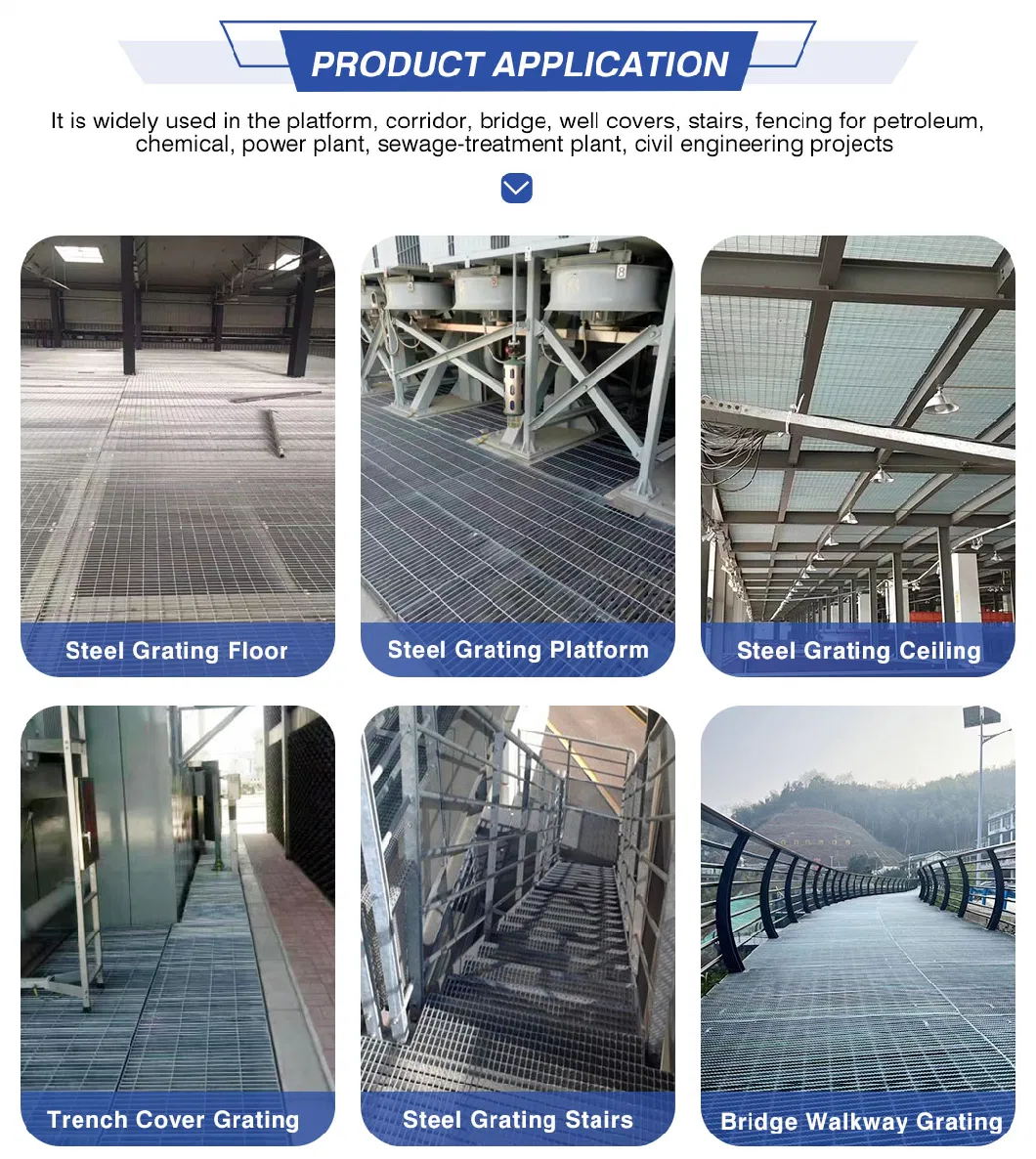 Industrial Safety Walkway Grating Plate Welding Hot-DIP Galvanized Iron Floor Grate Platform