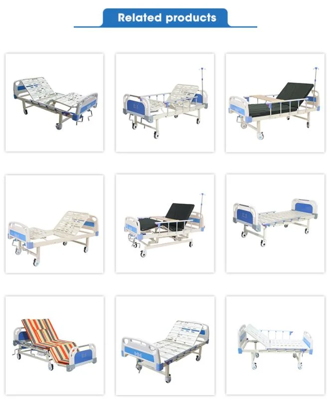 Cheapest Price Medical Hospital Clinical Furniture Manual Flat Patient ABS Bed