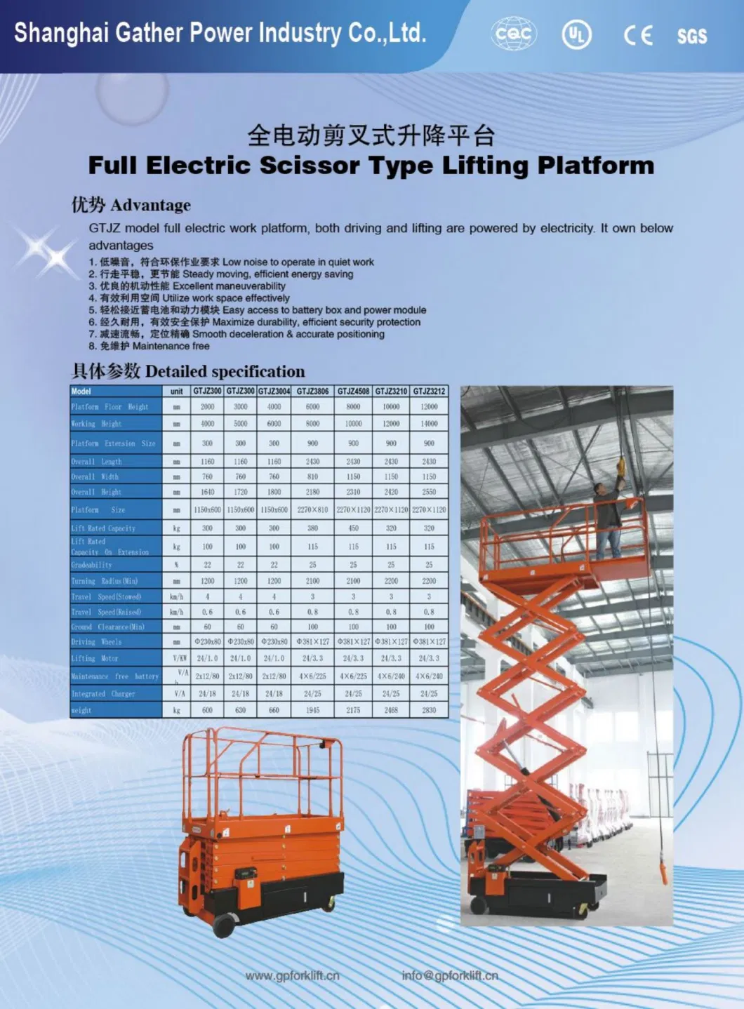 Approved Small Electric Mini Hydraulic Automatic Scissor Lift Platform with Low Cost