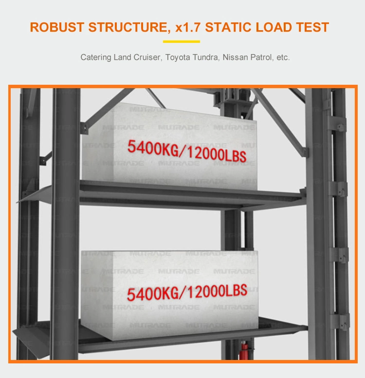 4 Post Vertical Stacker 3000kg Hydraulic Driven Mechanical Car Lifting Platform