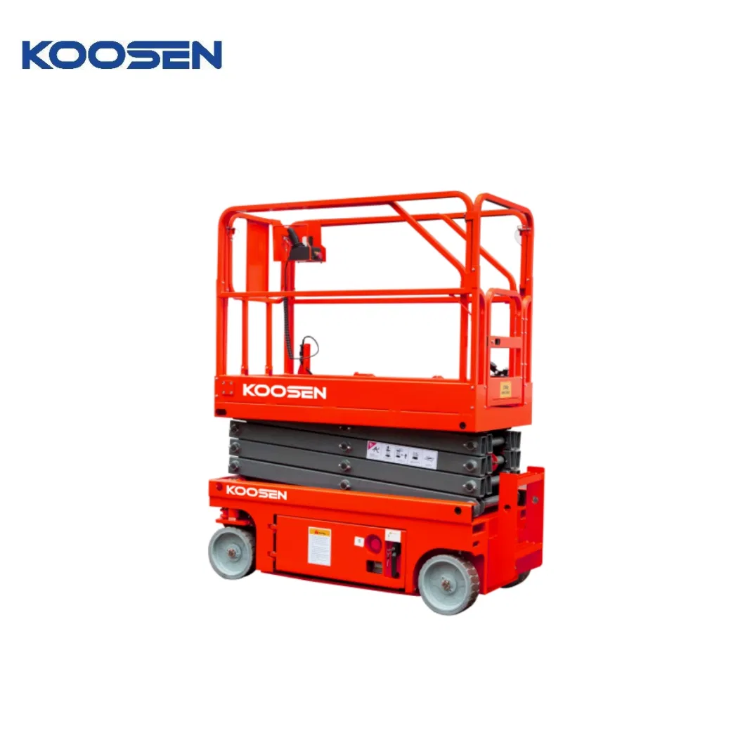 Chinese Brand 11m Single Mast DC Power Push Around Lift Platform for Sale.