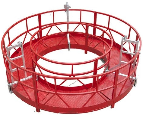 OEM Round Design Wall Gondola Maintenance Cradle L Type Aluminium Suspended Platform