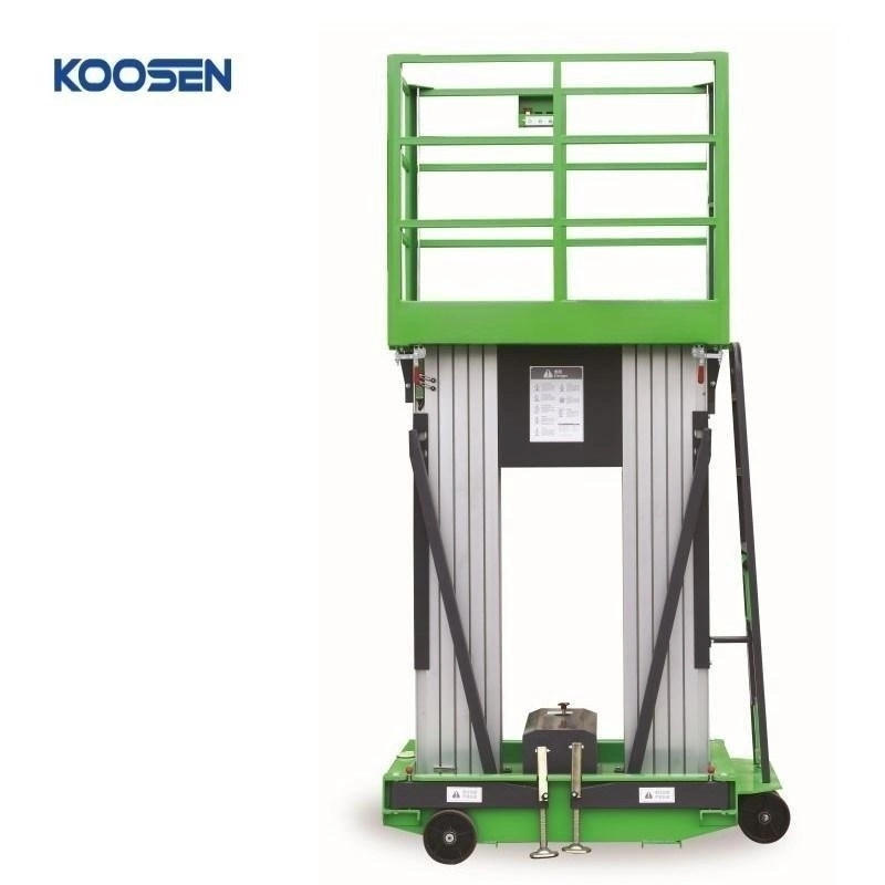 Chinese Brand 11m Single Mast DC Power Push Around Lift Platform for Sale.