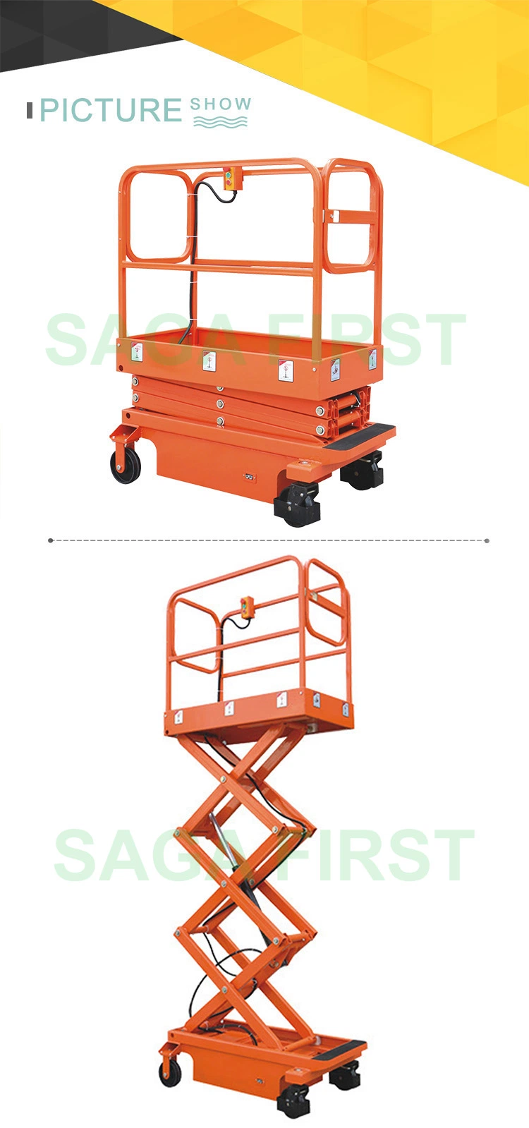 Factory Manufacture Various Portable Mini Rise Scissor Lift Platform Price