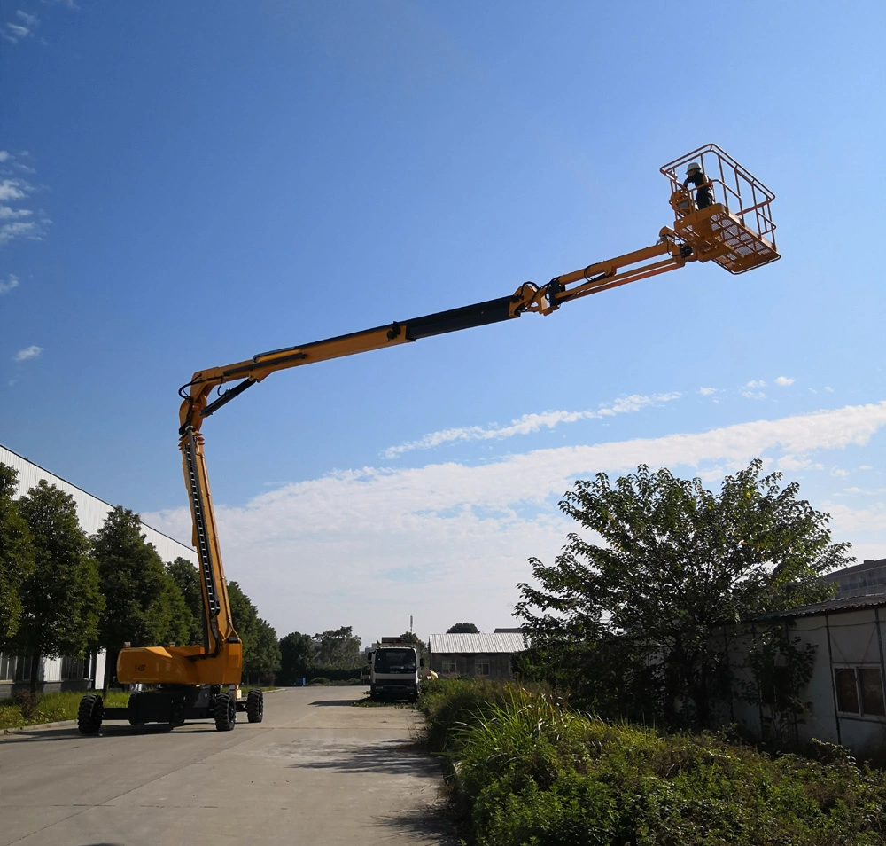 38m Telescopic Pickup Truck Boom Lift Small Articulating Boom Lift Adjustable Work Platform Portable