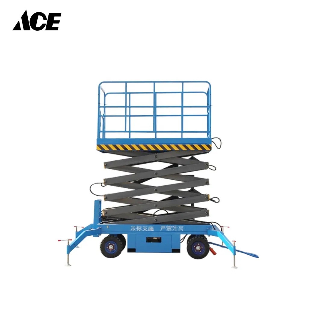 High Quality Battery Power Electric Self Propelled Crawler Tracked Scissor Lift Platform