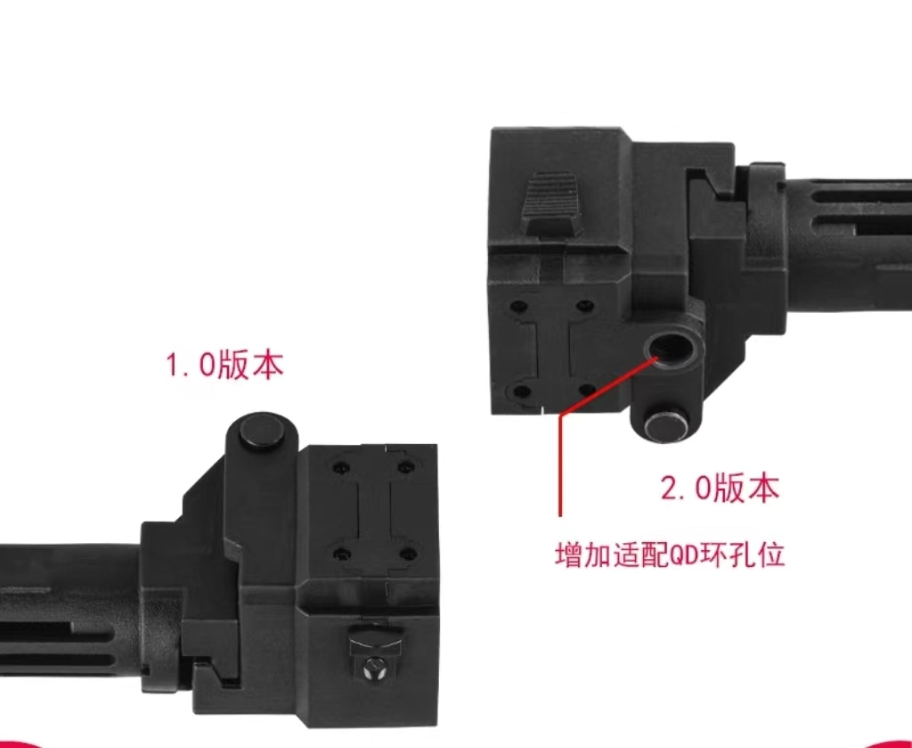 Yuemai Folding Buffer Tube Stock Adaptor (Black) for Nerf Retaliator Worker