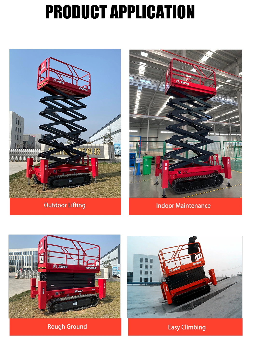 Hered CE, ISO Battery Power Man Lift Scissor Lift Aerial Working Platform