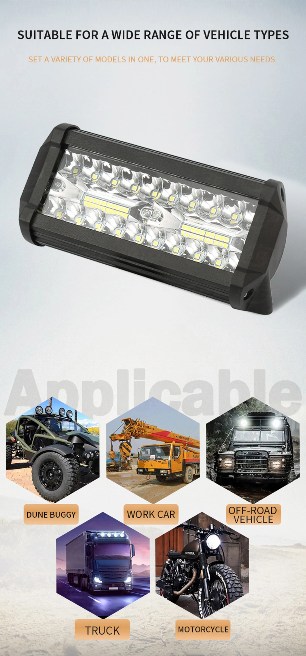 Haizg Hot Sales 120W Offroad Truck LED Work Lighting Bar