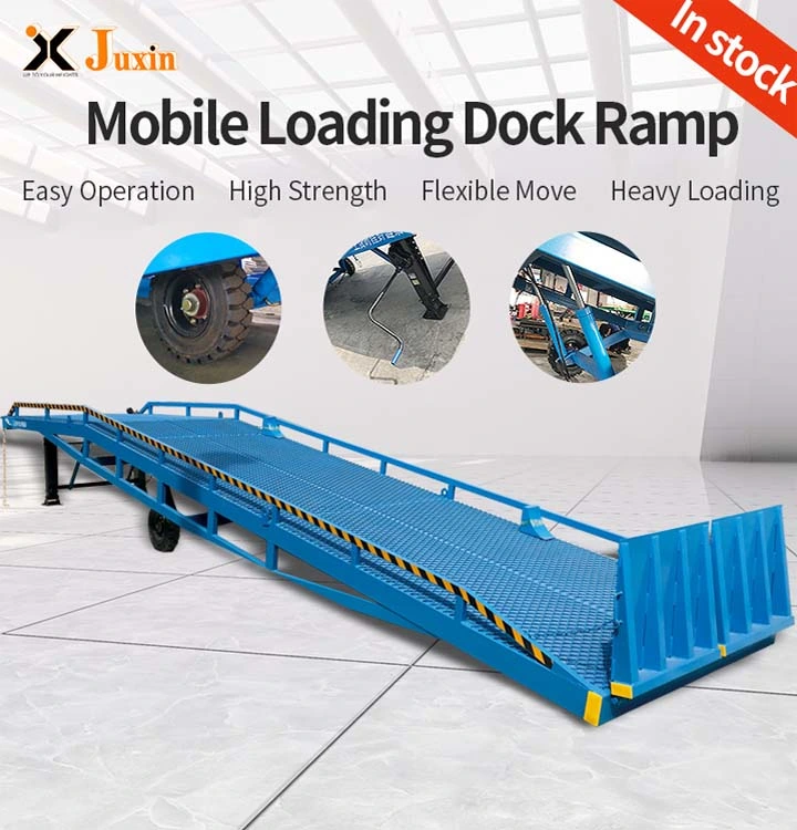 Hydraulic Container Forklift Loading Ramp Leveler Mobile Dock Ramp Container Loading Platform