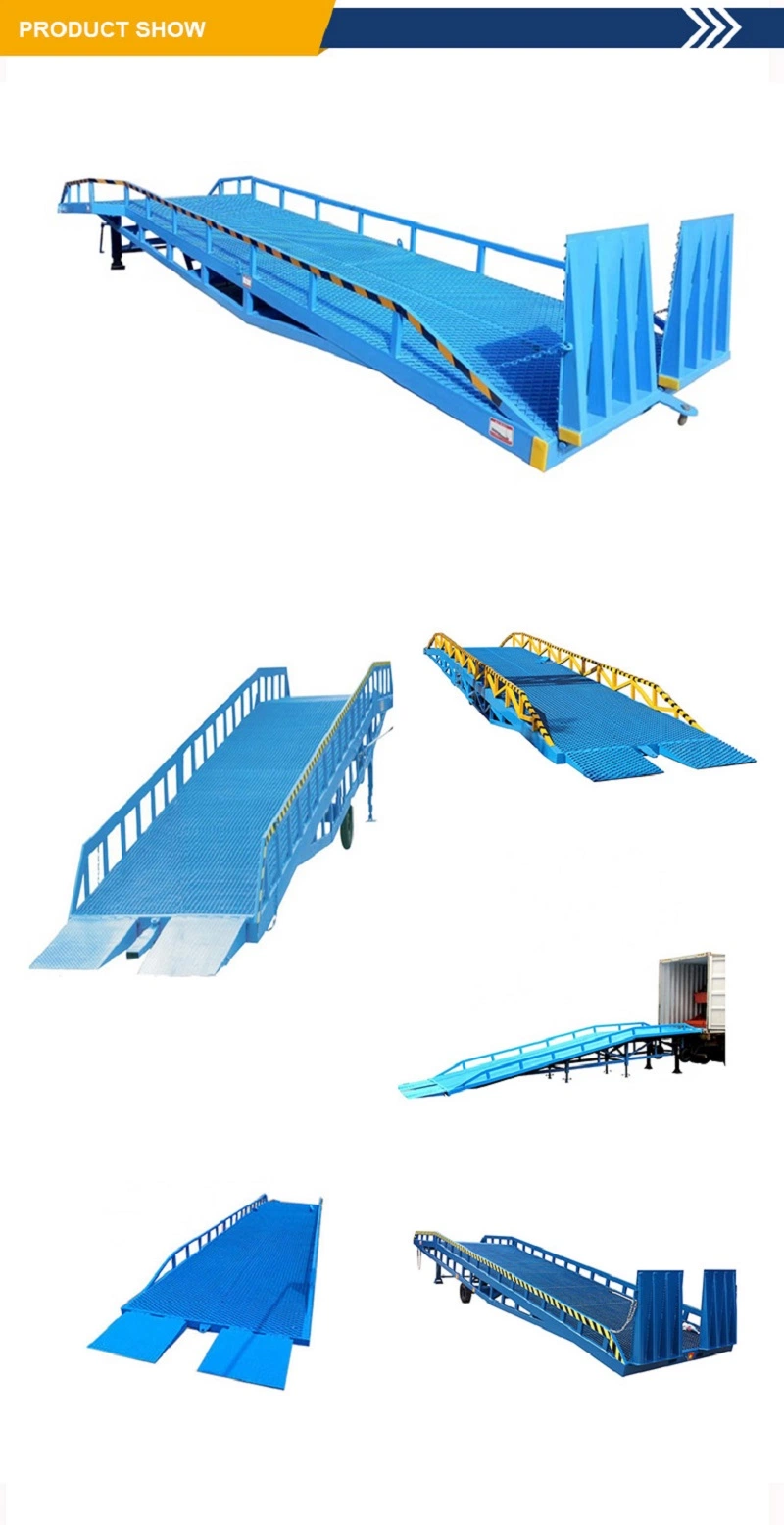 Movable Manual Hydraulic Dock Yard Forklift Container Loading Ramp Slope Platform