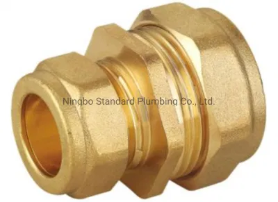  Brass Compression Straight Coupling Fitting for Copper Pipe
