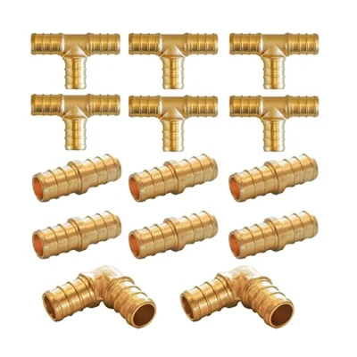 Olde Lead Free Brass Barb Crimp Pipe F1807 Pex Tee Fitting