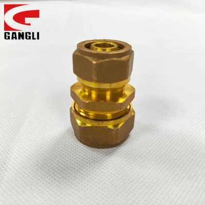 Reduced Straight Brass Compression Fittings for Use with Pex Pipe and PE Al PE Pipe