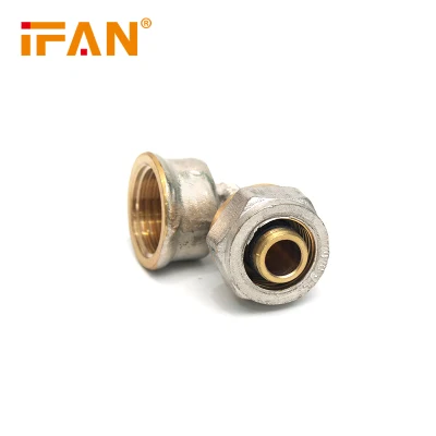 Ifan Carton Packing 16-32mm China Copper Pex Brass Fitting with Double Color