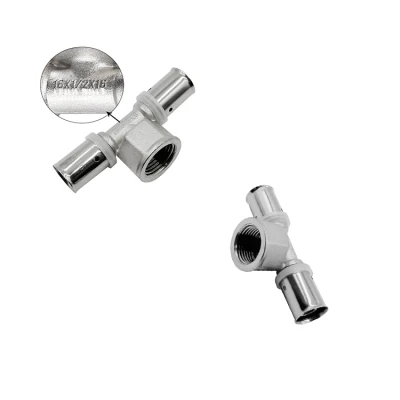 Pex Press Tee Fitting Brass Press Fittings Pipe Fittings with Female Thread
