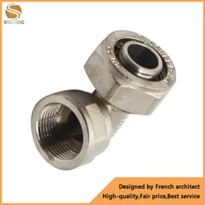 Fully Plated Compression Tube Elbow Type Push Fit Union Pipe Fittings