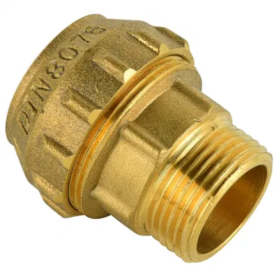 Male Coupling Brass Pipe Connector Compression Copper Pipe