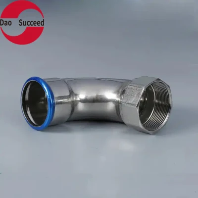 Wholesale Cheap Anti-Corrosion 90 Degrees Internal Thread Elbow Single Press Fit Fittings Stainless Steel 304/316